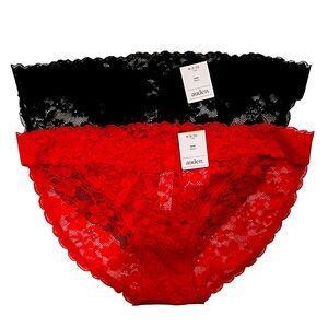 AUDEN - (2 pr) All Lace Bikini Pantiess